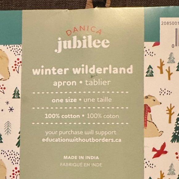 Danica Jubilee winter wonderland Blue Oven Mitt and apron - Picture 3 of 3